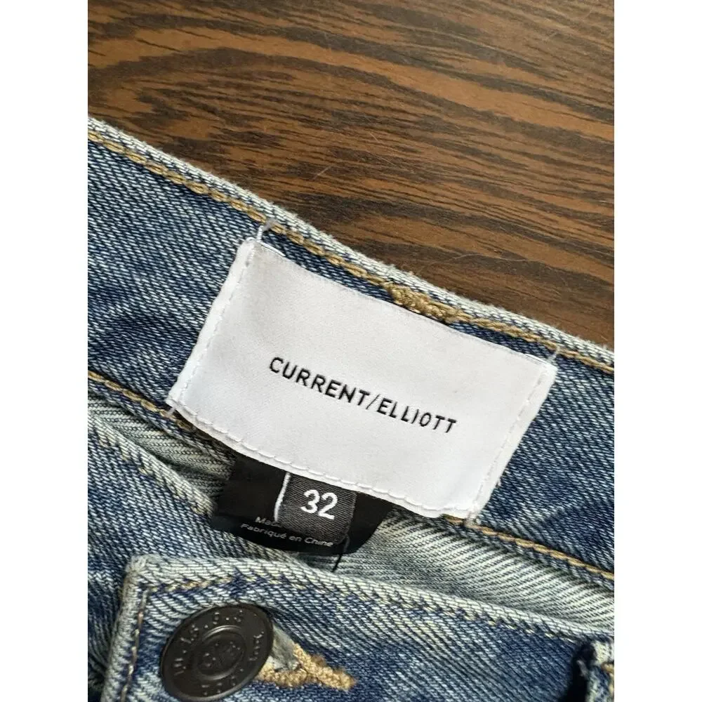 Current Elliott The Stovepipe Jeans Hartley Button Fly Slim Straight Sz32X31 NWT